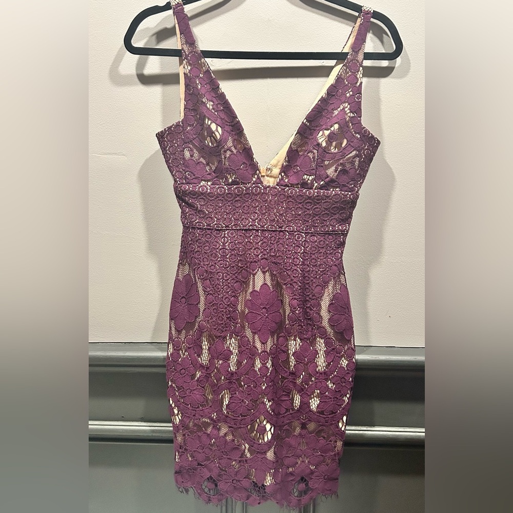 GB by Giani Bini Purple Lace Bodycon Dress Size XS